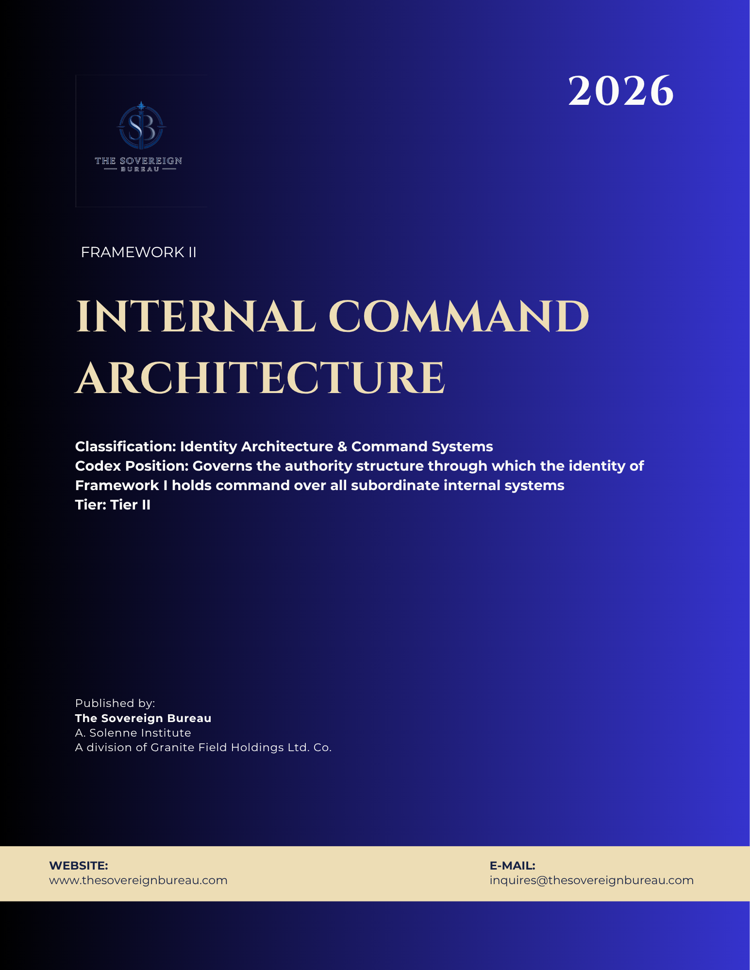 Internal Command Architecture - Codex No. 002