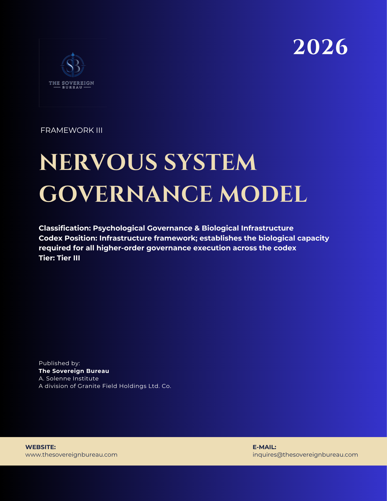 Nervous System Governance Model - Codex No. 003