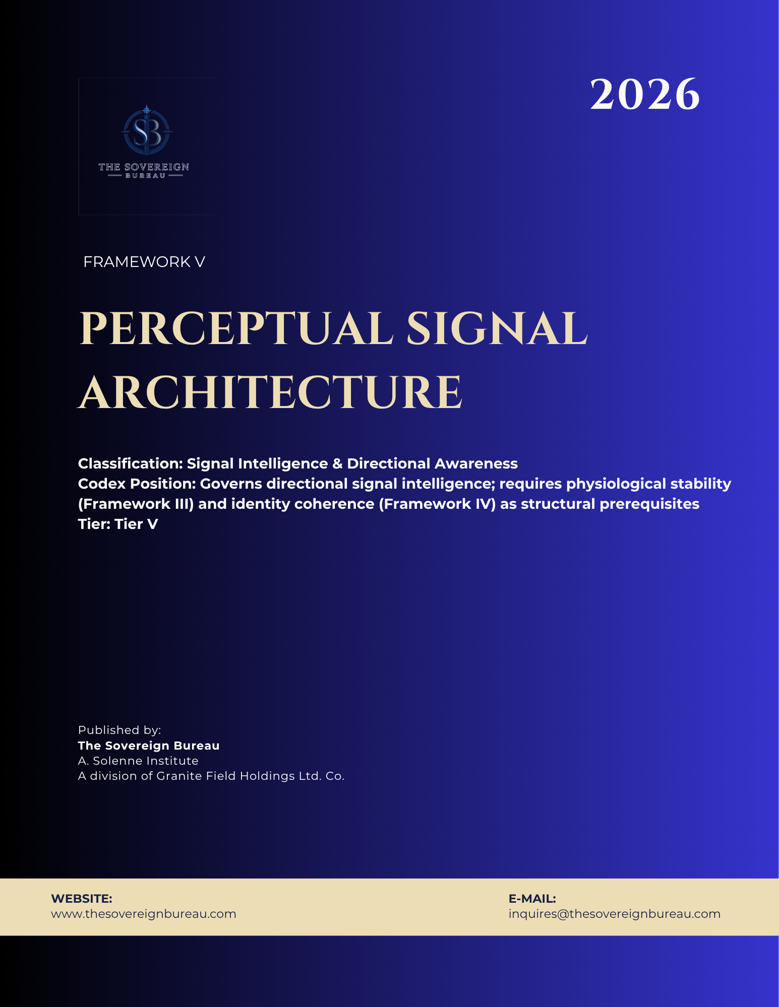Perceptual Signal Architecture - Codex No. 005